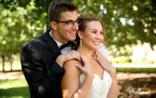 Standing their together, the smiles lying on the couple's face are ones of love and joy. Something many people look for in a beautiful person.