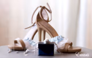 All of these accessories are small accents placed and added to this bride's outstanding look.
